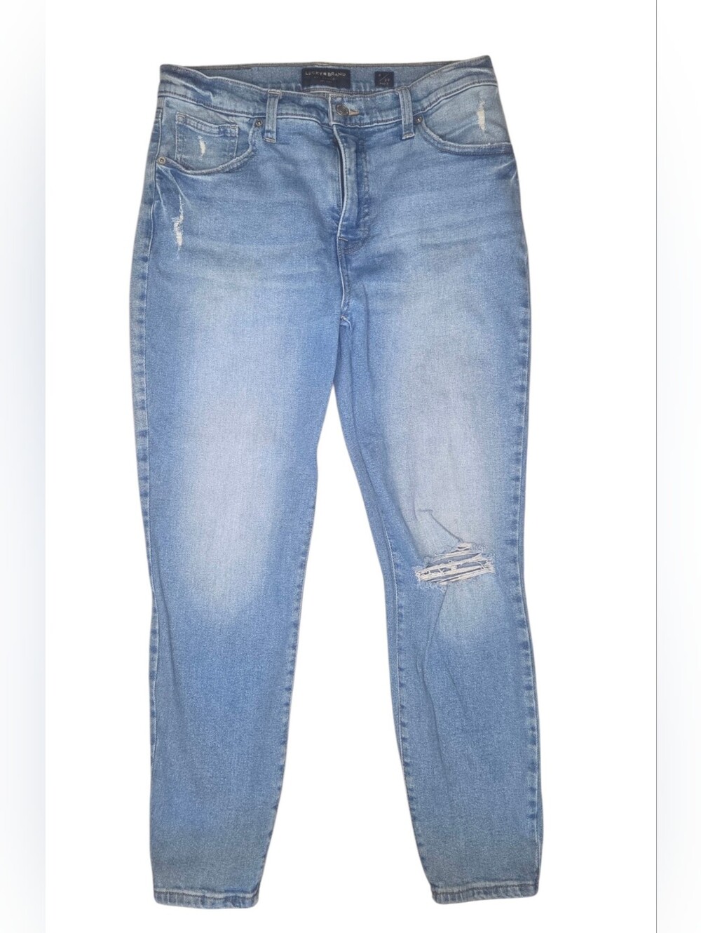 Lucky Brand Light Blue Distressed High Rise Skinny Jeans 8/29